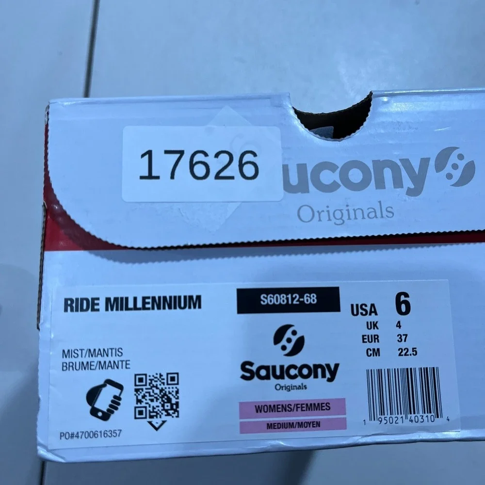 Saucony Ride Millennium Womens 6 Running Shoe Mist Mantis s60812-68 New with Box